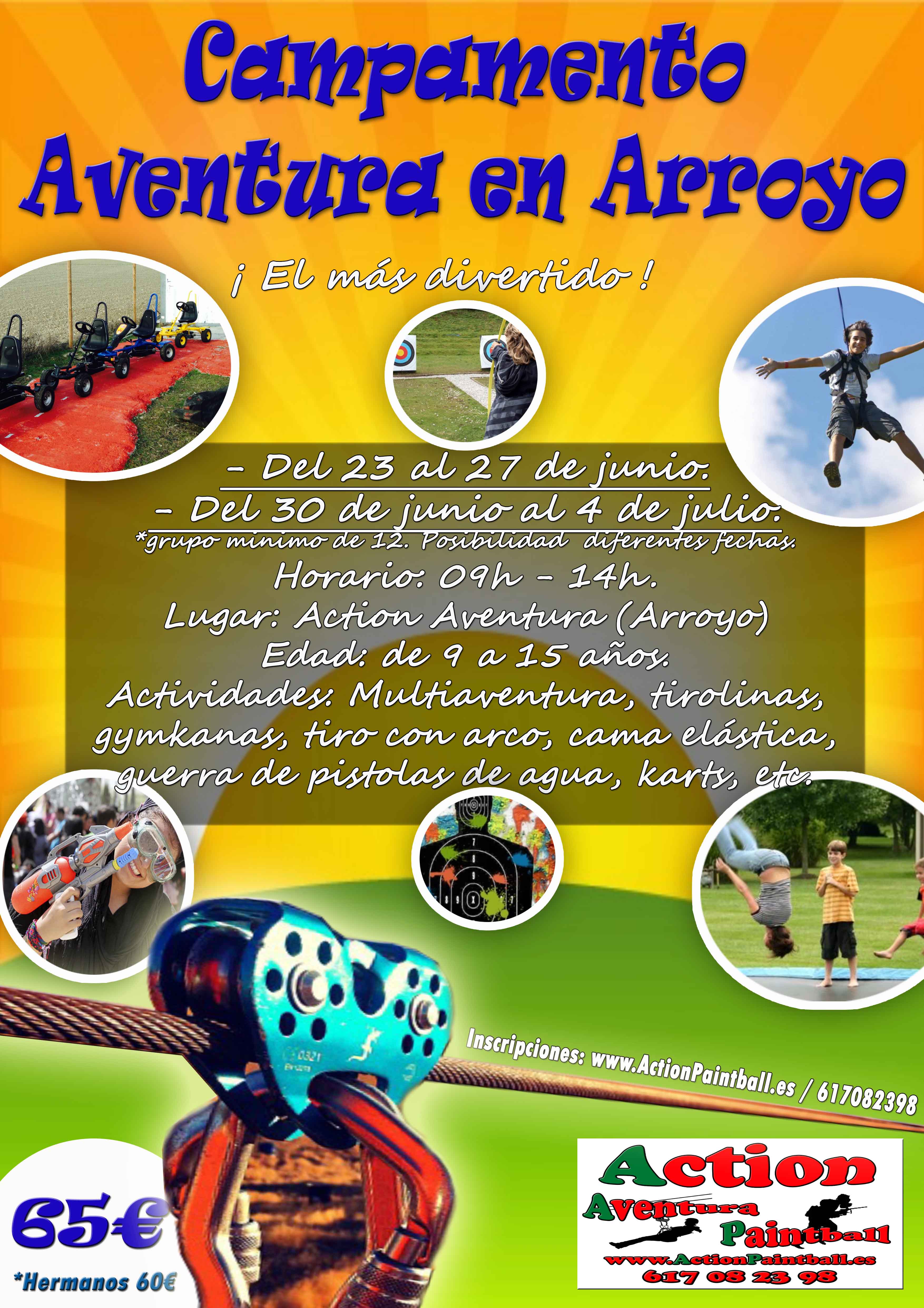 Campamento Valladolid. Arroyo de la Action Aventura y